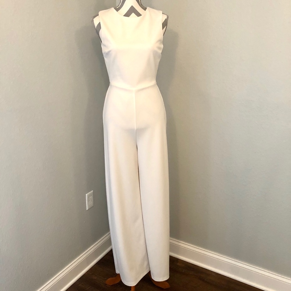 Lulus Button Top Backless Jumpsuit | White